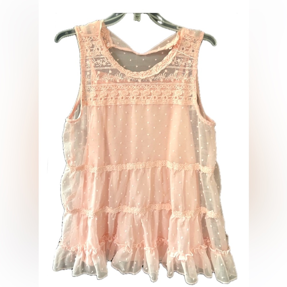 BEAUTEES 3pc Girls Victorian style Top, slip & leggings blush color Size XL NWT - Picture 5 of 9